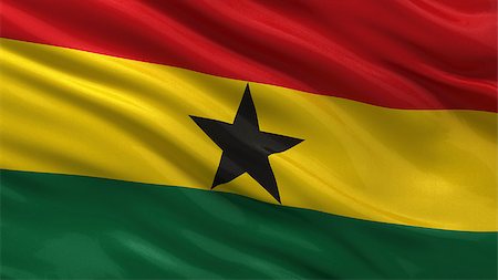 simsearch:400-07293975,k - Flag of Ghana waving in the wind Stock Photo - Budget Royalty-Free & Subscription, Code: 400-07293972