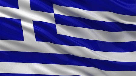 simsearch:400-07293975,k - Flag of Greece waving in the wind Stock Photo - Budget Royalty-Free & Subscription, Code: 400-07293973