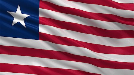 simsearch:400-07293975,k - Flag of Liberia waving in the wind Stock Photo - Budget Royalty-Free & Subscription, Code: 400-07293994