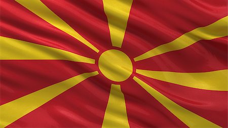 simsearch:400-07293975,k - Flag of Macedonia waving in the wind Stock Photo - Budget Royalty-Free & Subscription, Code: 400-07293999