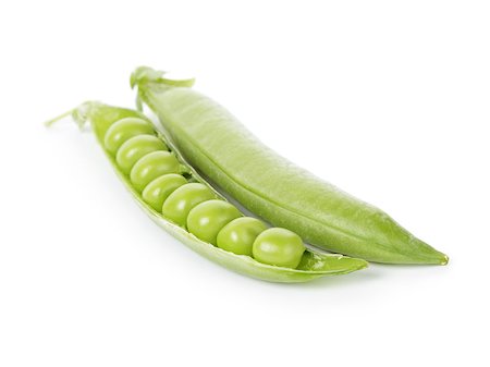 simsearch:400-05294178,k - fresh organic young peas, isolated on white background Stockbilder - Microstock & Abonnement, Bildnummer: 400-07304038