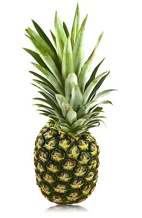 simsearch:400-06862060,k - Pineapple isolated on white background. Foto de stock - Royalty-Free Super Valor e Assinatura, Número: 400-07304563