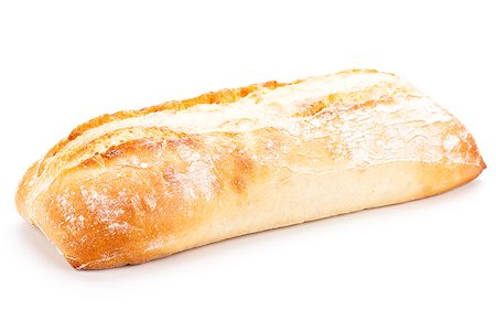 fresh baked italian chiabatta bread isolated on white object food Stock Photo - Budget Royalty-Free & Subscription, Code: 400-07304976