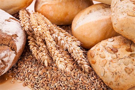 simsearch:400-07414812,k - tasty fresh baked bread bun baguette natural food detal background Foto de stock - Super Valor sin royalties y Suscripción, Código: 400-07304996