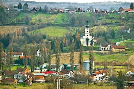 simsearch:400-07305550,k - Veliko trojstvo village hill view, Bilogora, Croatia Photographie de stock - Aubaine LD & Abonnement, Code: 400-07305548