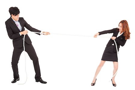 simsearch:400-05009097,k - businessman and woman playing tug of  war Stock Photo - Budget Royalty-Free & Subscription, Code: 400-07305594