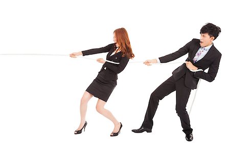 simsearch:400-05009097,k - business man and woman playing tug of  war Stock Photo - Budget Royalty-Free & Subscription, Code: 400-07305595