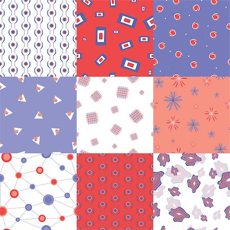 Colorful vector seamless patterns (fabric or paper) kit Foto de stock - Royalty-Free Super Valor e Assinatura, Número: 400-07305665