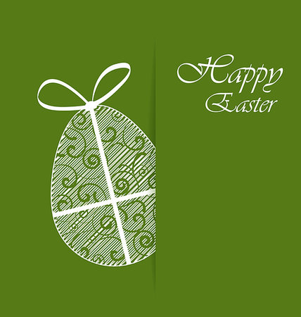 Green background with Easter egg Stock Photo - Budget Royalty-Free & Subscription, Code: 400-07305913