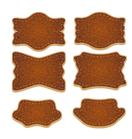 simsearch:400-04906513,k - Illustration set of leather labels isolated - vector Photographie de stock - Aubaine LD & Abonnement, Code: 400-07306084