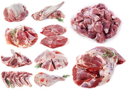 lamb meat in front of white background Stock Photo - Budget Royalty-Free & Subscription, Code: 400-07306303