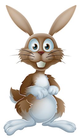 rabbit ears clipart - An illustration of a cute cartoon rabbit or Easter bunny Stock Photo - Budget Royalty-Free & Subscription, Code: 400-07306546