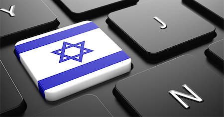 simsearch:400-07297651,k - Flag of Israel - Button on Black Computer Keyboard. Stock Photo - Budget Royalty-Free & Subscription, Code: 400-07306665