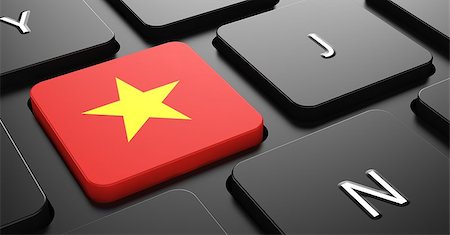 simsearch:400-08114490,k - Flag of Vietnam - Button on Black Computer Keyboard. Foto de stock - Super Valor sin royalties y Suscripción, Código: 400-07306666