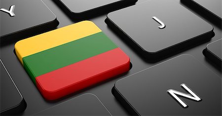 simsearch:400-07297651,k - Flag of Lithuania - Button on Black Computer Keyboard. Stock Photo - Budget Royalty-Free & Subscription, Code: 400-07306663