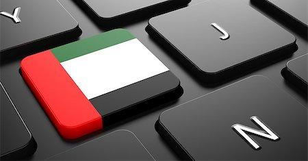 simsearch:400-07297651,k - Flag of United Arab Emirates - Button on Black Computer Keyboard. Stock Photo - Budget Royalty-Free & Subscription, Code: 400-07306677