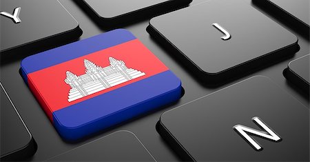 simsearch:400-07297651,k - Flag of Cambodia - Button on Black Computer Keyboard. Stock Photo - Budget Royalty-Free & Subscription, Code: 400-07306679