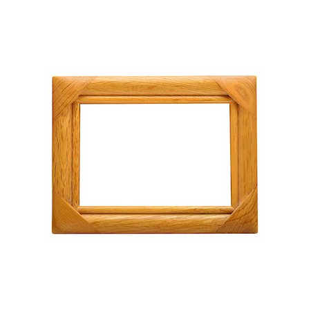 Wooden picture frame isolated on white background. Path included Foto de stock - Royalty-Free Super Valor e Assinatura, Número: 400-07307310