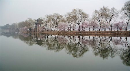 The West Dyke (Xidi) of summer palace in autumn Beijing, China. Stock Photo - Budget Royalty-Free & Subscription, Code: 400-07307416