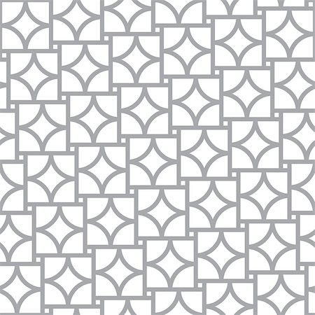 Simple geometric vector seamless pattern - monochrome abstract elements Stock Photo - Budget Royalty-Free & Subscription, Code: 400-07307489