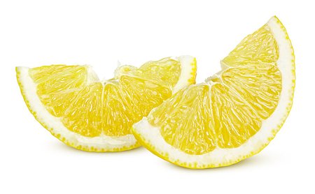 simsearch:400-04423984,k - Slices of lemon fruit isolated on white background Foto de stock - Royalty-Free Super Valor e Assinatura, Número: 400-07307598