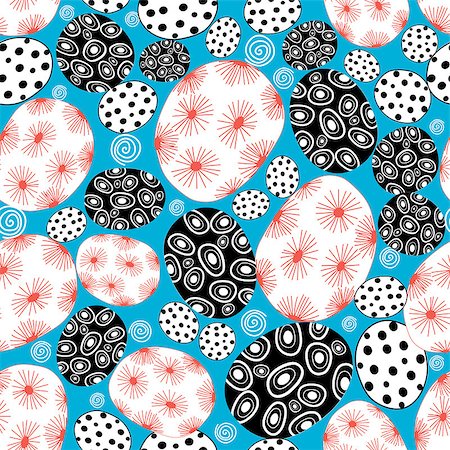 seamless graphic abstract pattern on a blue background Stockbilder - Microstock & Abonnement, Bildnummer: 400-07307603