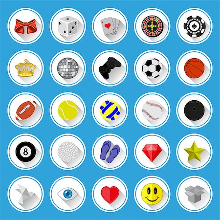 Flat icons and pictograms set. Vector illustration. Stock Photo - Budget Royalty-Free & Subscription, Code: 400-07307645