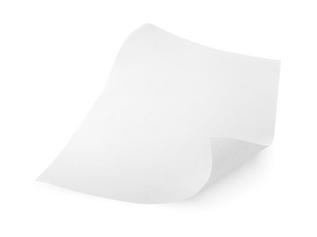 simsearch:400-06924810,k - Blank sheet of paper isolated on white with clipping path Photographie de stock - Aubaine LD & Abonnement, Code: 400-07307653