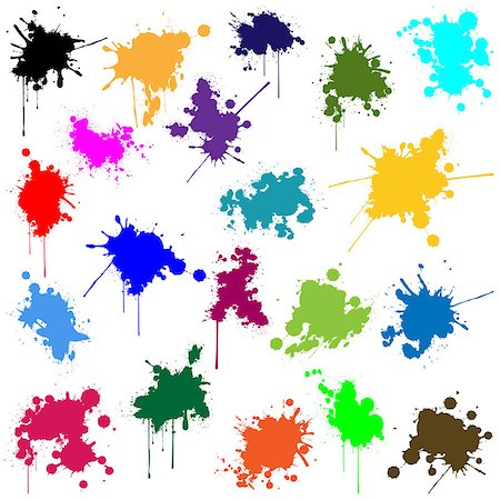 simsearch:400-04468539,k - Illustration set of different colors of ink. Photographie de stock - Aubaine LD & Abonnement, Code: 400-07307677