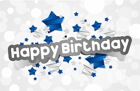 simsearch:400-04895179,k - Happy Birthday Card vector illustration Stock Photo - Budget Royalty-Free & Subscription, Code: 400-07307741