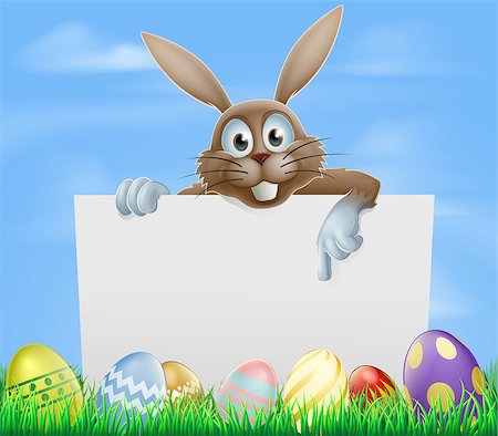 simsearch:400-07307426,k - The Easter bunny and chocolate painted eggs sign Stock Photo - Budget Royalty-Free & Subscription, Code: 400-07307986