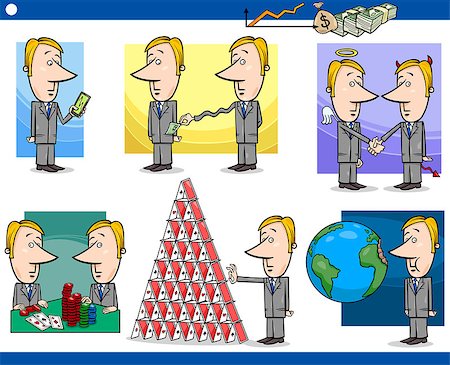 Concept Cartoon Illustration Set of Funny Men or Businessmen Characters and Business Metaphors Foto de stock - Royalty-Free Super Valor e Assinatura, Número: 400-07308022
