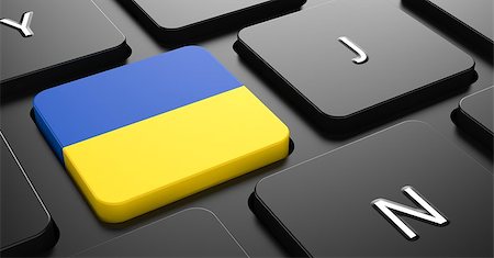 simsearch:400-07297651,k - Flag of Ukraine - Button on Black Computer Keyboard. Stock Photo - Budget Royalty-Free & Subscription, Code: 400-07308181