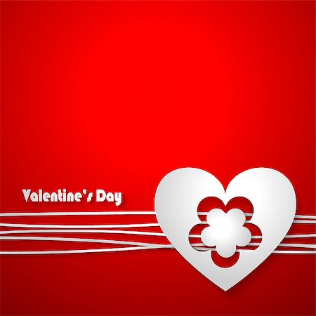 Valentine's Day Greeting Card on red background Stock Photo - Budget Royalty-Free & Subscription, Code: 400-07308594