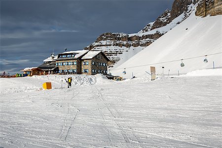 simsearch:400-07309469,k - Ski Restaurant in Madonna di Campiglio Ski Resort, Italian Alps, Italy Stock Photo - Budget Royalty-Free & Subscription, Code: 400-07308645