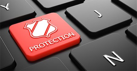 simsearch:400-08887848,k - Protection with Shield Icon - Red Button on Black Computer Keyboard. Stock Photo - Budget Royalty-Free & Subscription, Code: 400-07309058