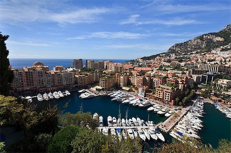 view of Monaco bay with luxury boats. French Riviera Stock Photo - Budget Royalty-Free & Subscription, Code: 400-07309310