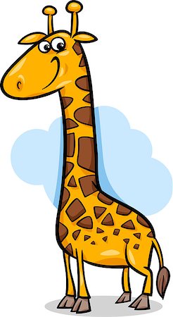 simsearch:400-08916376,k - Cartoon Illustration of Cute Giraffe African Animal Photographie de stock - Aubaine LD & Abonnement, Code: 400-07309627