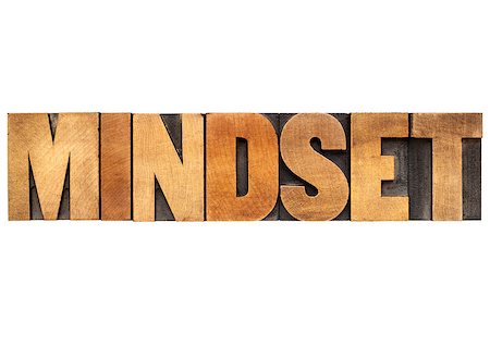simsearch:400-07179122,k - mindset - isolated word in vintage letterpress wood type blocks Stock Photo - Budget Royalty-Free & Subscription, Code: 400-07309739