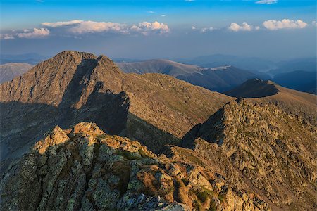 simsearch:400-07309307,k - View from the Negoiu Peak which is the second highest mountain top (2535 m) of Fagaras Mountains Stockbilder - Microstock & Abonnement, Bildnummer: 400-07309743