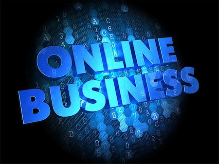 simsearch:400-07309669,k - Online Business - Blue Color Text on Dark Digital Background. Stock Photo - Budget Royalty-Free & Subscription, Code: 400-07309756