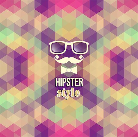 Hipster background. Vector illustration. Stock Photo - Budget Royalty-Free & Subscription, Code: 400-07309984