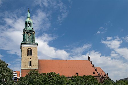 simsearch:400-05247345,k - St Mary church in Berlin near Alexanderplatz Stock Photo - Budget Royalty-Free & Subscription, Code: 400-07300027