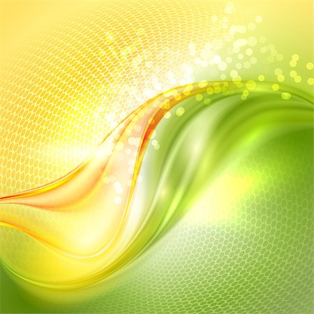 Abstract green and yellow waving background Stock Photo - Budget Royalty-Free & Subscription, Code: 400-07300410