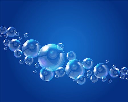Vector illustration of bubbles on a dark blue background Photographie de stock - Aubaine LD & Abonnement, Code: 400-07300844