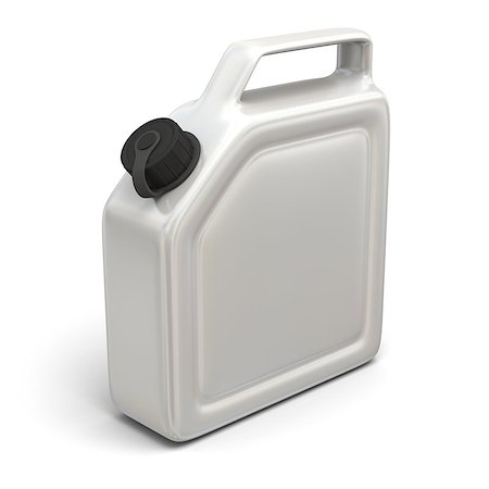 simsearch:400-07301125,k - 3D illustration of white jerry can isolated on white background. Stockbilder - Microstock & Abonnement, Bildnummer: 400-07301119