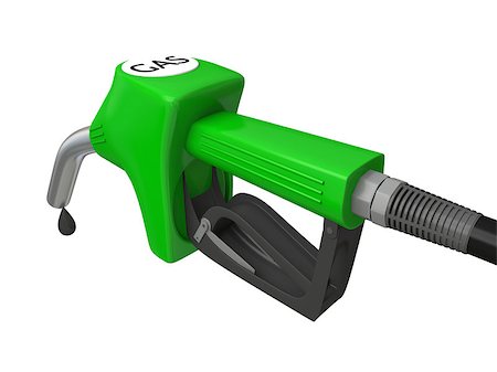 simsearch:400-07301125,k - Illustration of green fuel pump nozzle with oil drop isolated on white background Stockbilder - Microstock & Abonnement, Bildnummer: 400-07301126