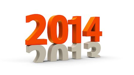 simsearch:400-08575544,k - 2013-2014 change represents the new year 2014, three-dimensional rendering Stockbilder - Microstock & Abonnement, Bildnummer: 400-07301522