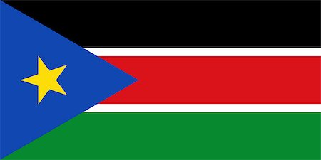 Authentic version of the Sudanese national flag or the Republic of the South Sudan national flag both in color and scale Stock Photo - Budget Royalty-Free & Subscription, Code: 400-07301692