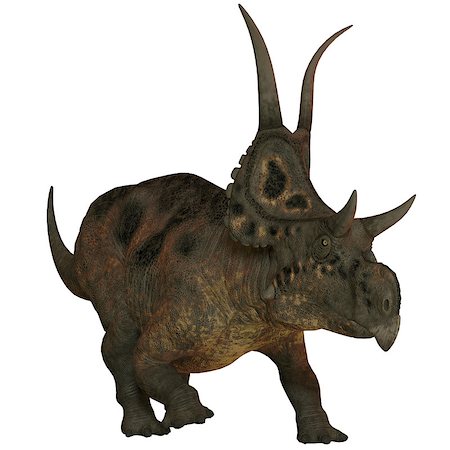 simsearch:400-05375985,k - Diabloceratops is a newly discovered herbivore dinosaur from Utah (USA) and lived during the Cretaceous Period. Fotografie stock - Microstock e Abbonamento, Codice: 400-07301741